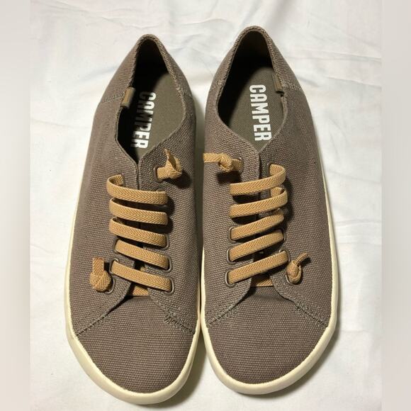 Camper womens 40 (us9) peu rambla recycled canvas slip on sneakers elastic laces - Picture 1 of 9